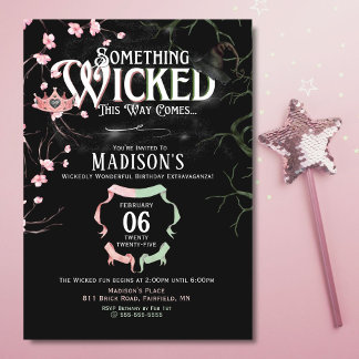 Wicked Theme Birthday Einladung