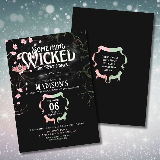Wicked Theme Birthday Einladung