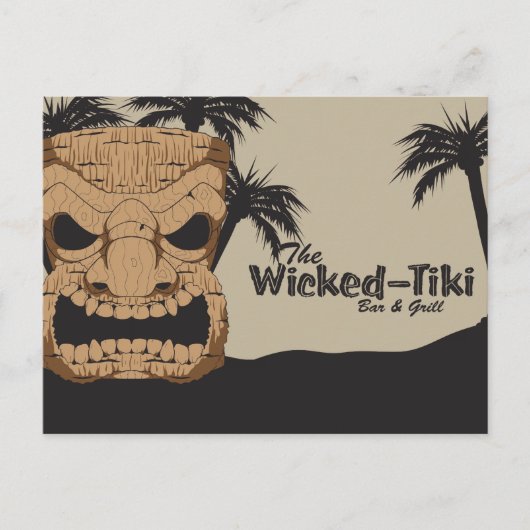 Wicked Tiki Bar Postkarten (Vorderseite)