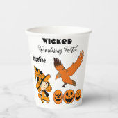 Wicked Wandering Hexenkürbis Halloween Pappbecher (Vorderseite)