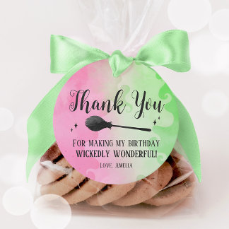 Wicked Witch Birthday Round Gevor Tags Geschenkanhänger