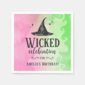 Wicked Witch Pink and Green Paper Napkin Serviette (Vorderseite)