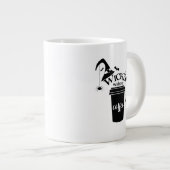Wicked Without Coffee – Funny Witchy Coffee Lover  Jumbo-Tasse (Vorderseite Rechts)