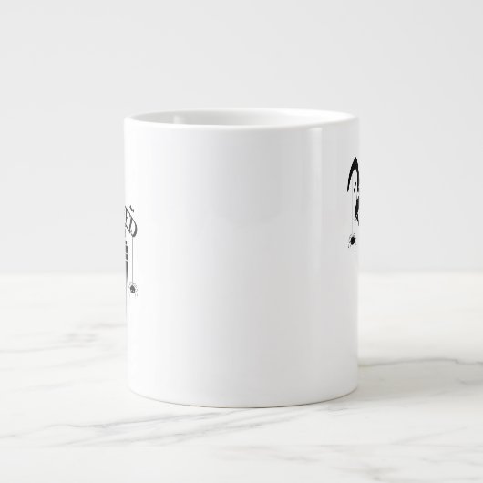 Wicked Without Coffee – Funny Witchy Coffee Lover Jumbo-Tasse (Vorderseite)