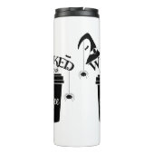 Wicked Without Coffee – Funny Witchy Coffee Lover  Thermosbecher (Rückseite)