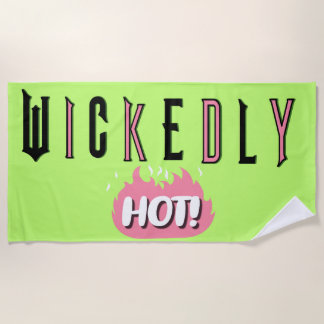 Wickedly Hot (Lime Green) Beach Towel Strandtuch