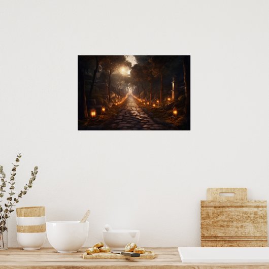 Wickeln des Kopfsteinpflasters durch Wälder bei Dä Poster (Küche)