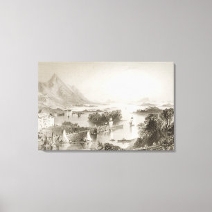 Wickeln Sie die Bucht auf, die von Westport, Leinwanddruck