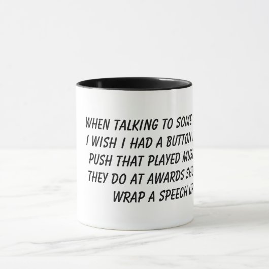 "Wickeln Sie es oben" Tasse ein (Zentrum)