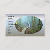 Wickelnde hölzerne Treppe durch das Holz Visitenkarte (Vorderseite)