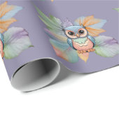 Wickelpapier mit Babyschale und Leaf-Design Geschenkpapier (Rolleneckpunkt)