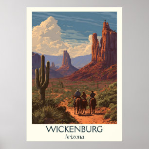 Wickenburg Arizona   Retro Poster