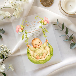 Wickensüßling in einer Hülse Aquarell-Baby-Party Acryleinladungen