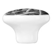 Wicker Ball Rustikal Keramikknauf (Seitenansicht)