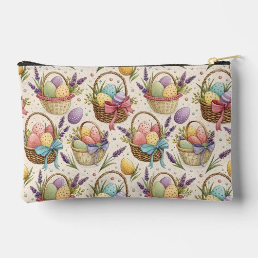 Wicker Basket Easter Eggs with Lavender Zubehörtasche (Rückseite)