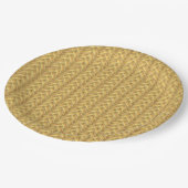 Wicker Basket Weave Seamless Pappteller (Schrägansicht)