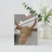 Wicker Cow Postkarte (Stehend Vorderseite)