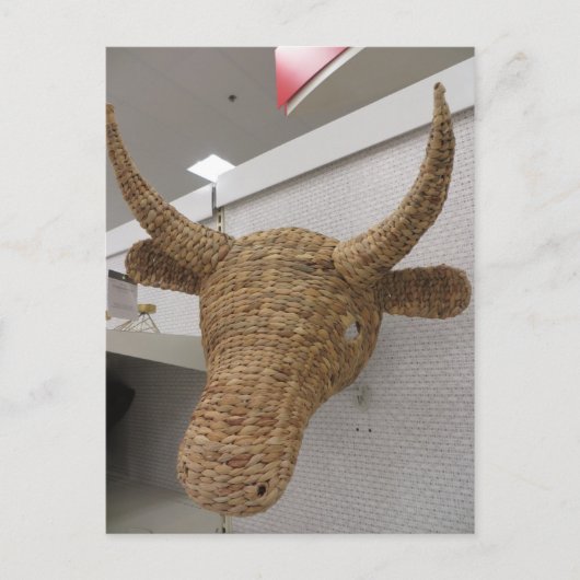 Wicker Cow Postkarte (Vorderseite)