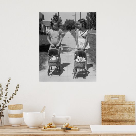 Wicker Doll Buggy, 1941 Poster (Küche)