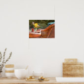 Wicker, Kaffee und ein gutes Buch Poster (Küche)