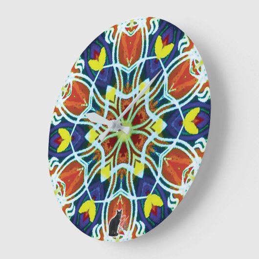 Wicker Kaleidoskop Große Wanduhr (Winkel)