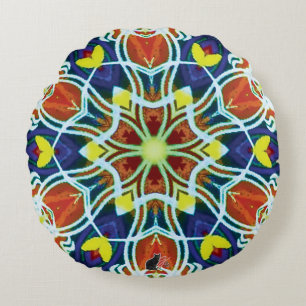 Wicker Kaleidoskop Rundes Kissen
