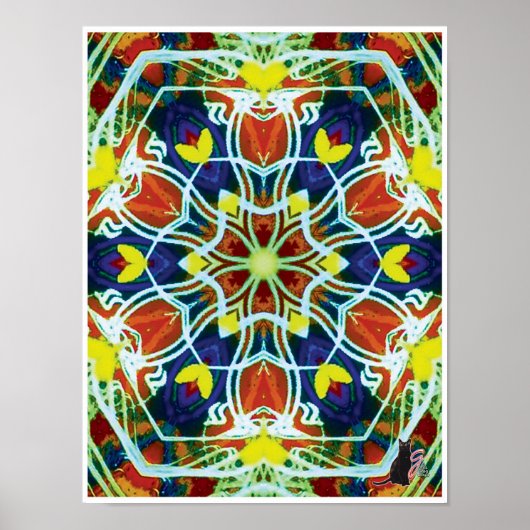 Wicker Kinetic Collage Kaleidoscope Poster (Vorne)