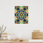Wicker Kinetic Collage Kaleidoscope Poster (Küche)