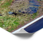 Wicker Man Drone Shot | Alton Towers Resort Poster (Ecke)