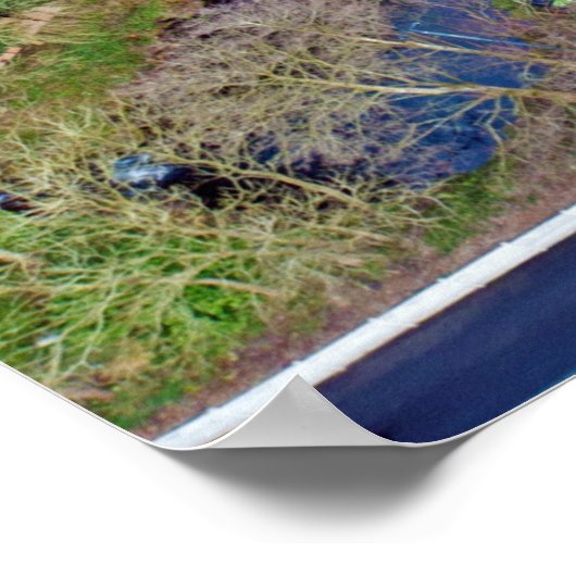 Wicker Man Drone Shot | Alton Towers Resort Poster (Ecke)