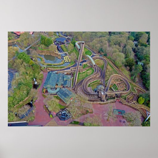 Wicker Man Drone Shot | Alton Towers Resort Poster (Vorne)