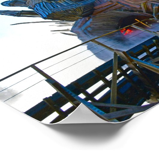 Wicker Man Statue | Alton Towers Resort Poster (Ecke)