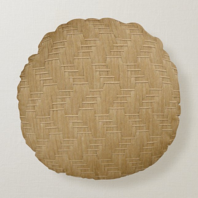 WICKER PATTERN RUNDES KISSEN (Vorderseite)