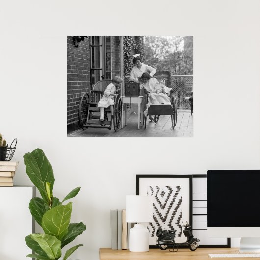 Wicker Rollstühle, 20er Poster (Heimbüro)