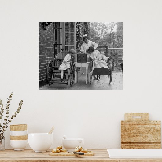 Wicker Rollstühle, 20er Poster (Küche)