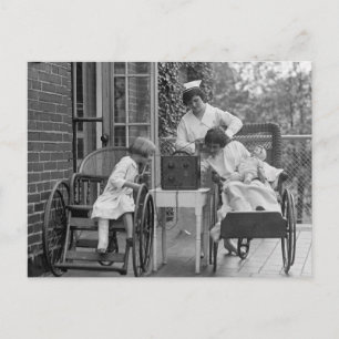 Wicker Rollstühle, 20er Postkarte