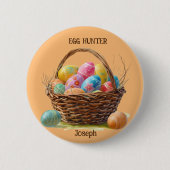 Wicker Wonderland Ostereier Jagd Tote Beutel Button (Vorderseite)