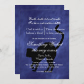 Wickerkatze im Lila Haze Halloween Einladung (Vorne/Hinten)