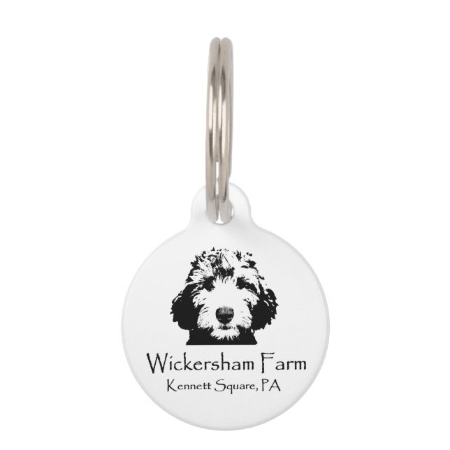 Wickersham Farm Anpassbare Pet-Tag Haustiermarke (Vorderseite)