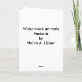 Wickertiere Feiertagskarte (Rückseite)