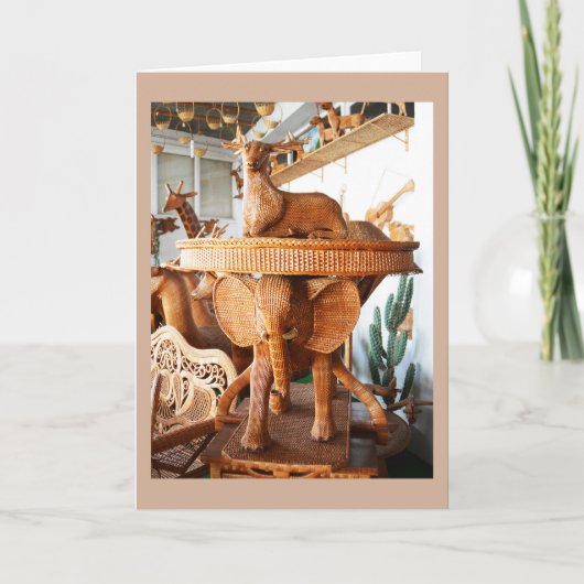 Wickertiere Feiertagskarte (Vorderseite)