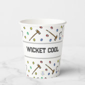Wicket Cool Croquet Garden Party Pack Picnic Pappbecher (Rückseite)