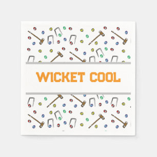 Wicket Cool Croquet Geburtstag Niedlicher Garten P Serviette