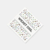 Wicket Cool Croquet Pun Hand Illustriert einzigart Serviette (Ecke)