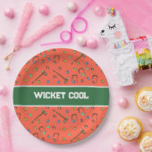 Wicket Cool Cute Krocket Handillustration Orange Pappteller (Party)