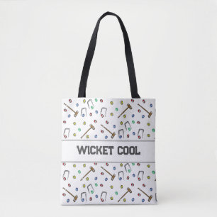 Wicket Cool Niedlich Croquet Pun Hand-Illustriert  Tasche
