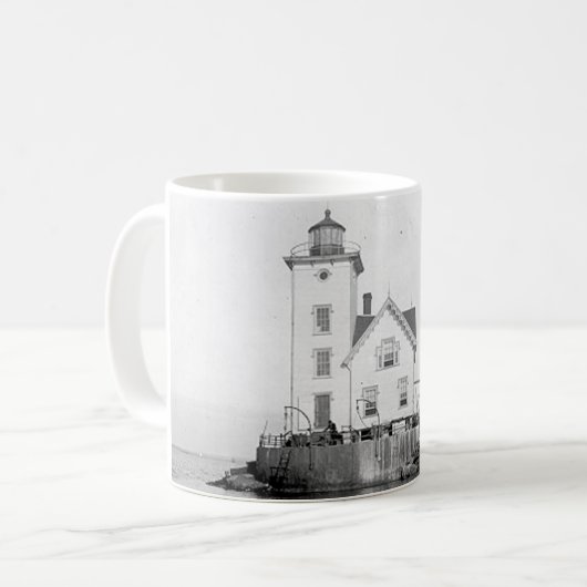 Wickford Hafen-Leuchtturm Kaffeetasse (Vorderseite Links)