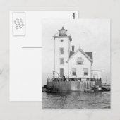Wickford Harbor Lighthouse Postkarte (Vorne/Hinten)