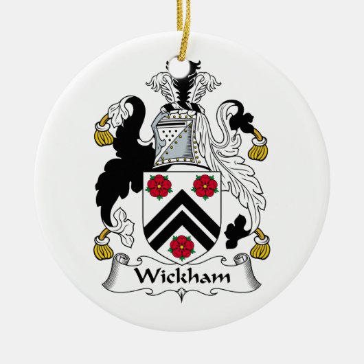 Wickham Familienwappen Keramikornament (Vorne)