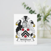 Wickham Familienwappen Postkarte (Stehend Vorderseite)